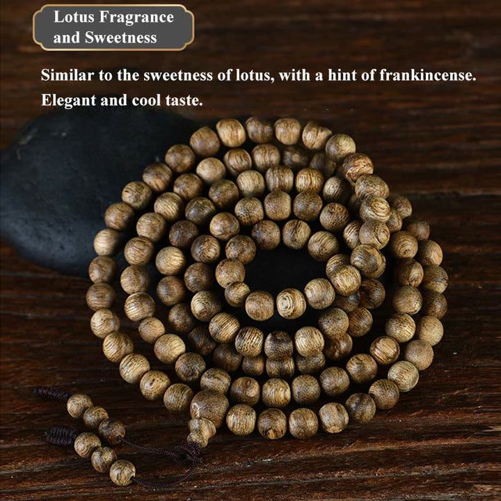 Buddha Stones 108 Mala Beads Hoi An Agarwood Ward Off Evil Spirits Bracelet