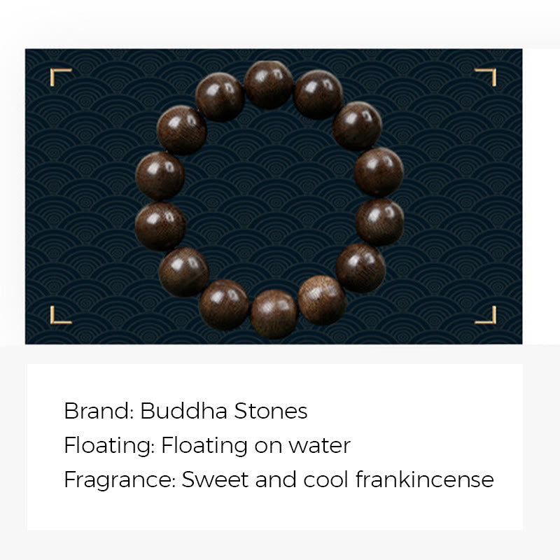 Buddha Stones Tarakan Basic Floating On Water Agarwood Peace Bracelet