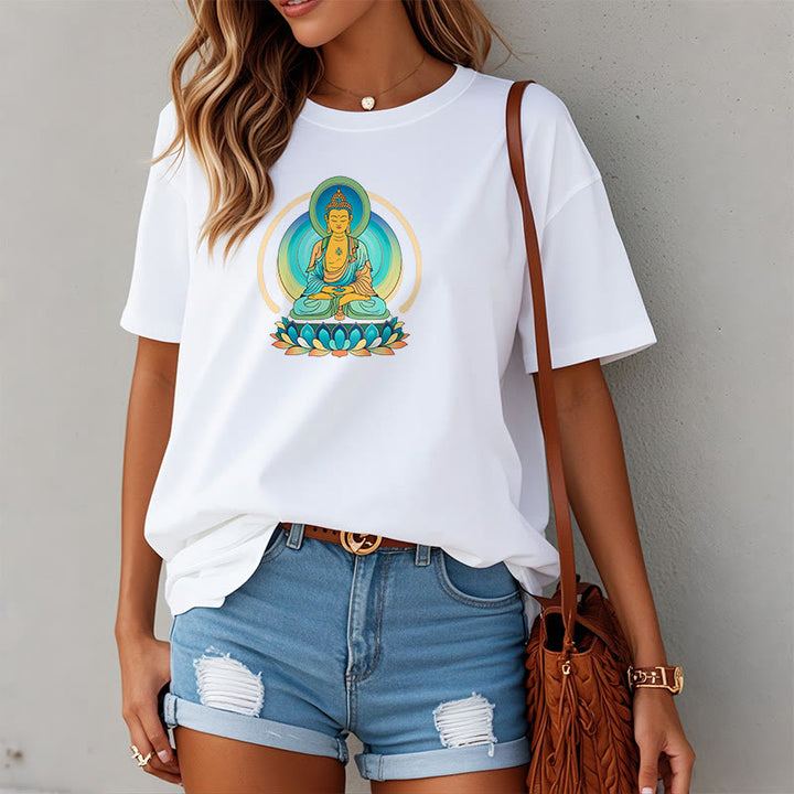 Buddha Stones Lotus Buddha Tee T-shirt