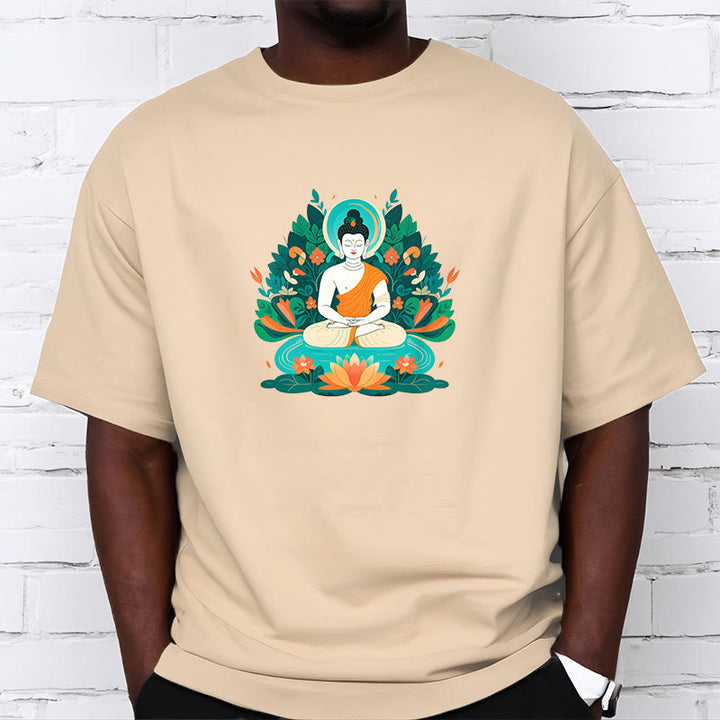 Buddha Stones Flower Grass Lotus Bodhisattva Tee T-shirt - image 11