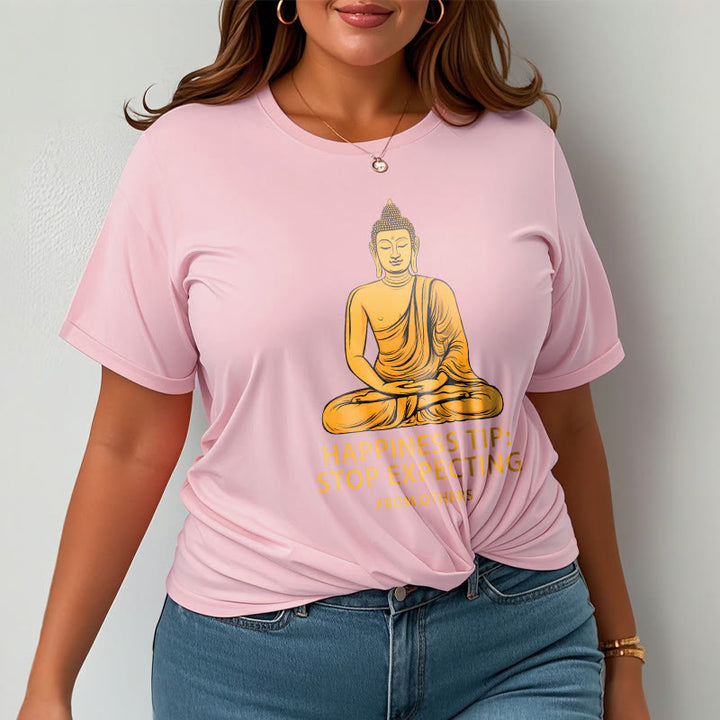 Buddha Stones Stop Expecting From others Buddha Tee T-shirt