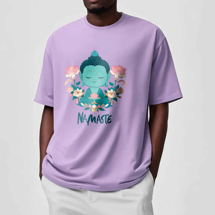 Buddha Stones NAMASTE Buddha Lotus Meditation Tee T-shirt - image 17