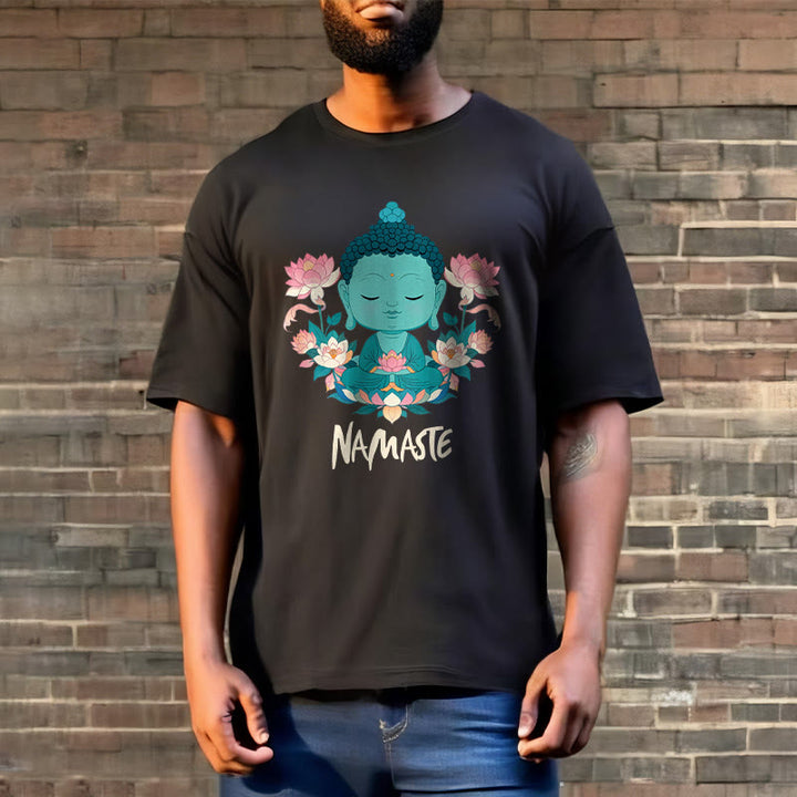 Buddha Stones NAMASTE Buddha Lotus Meditation Tee T-shirt - image 27