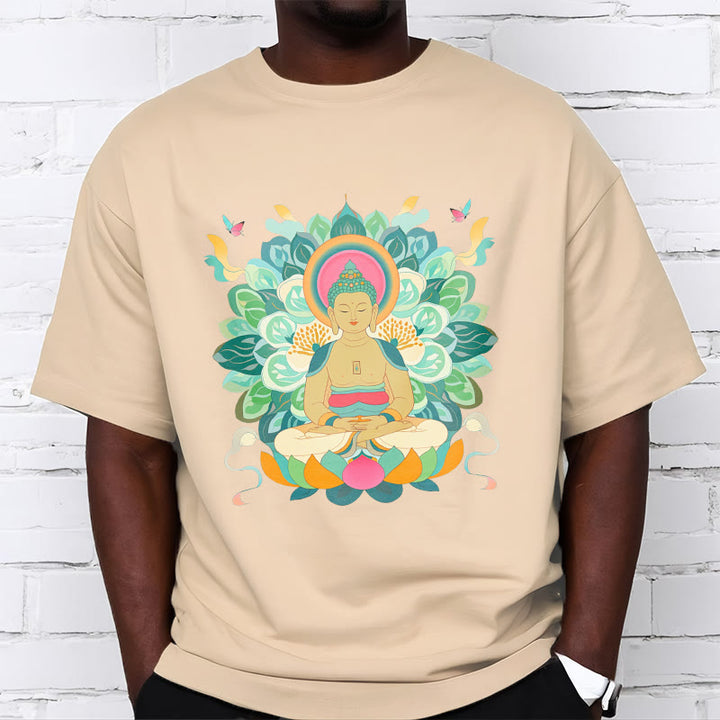 Buddha Stones Butterfly Lotus Buddha-Inspired Tee T-shirt - image 9
