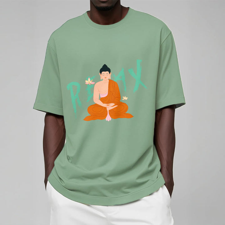 Buddha Stones RELAX Lotus Buddha Tee T-shirt