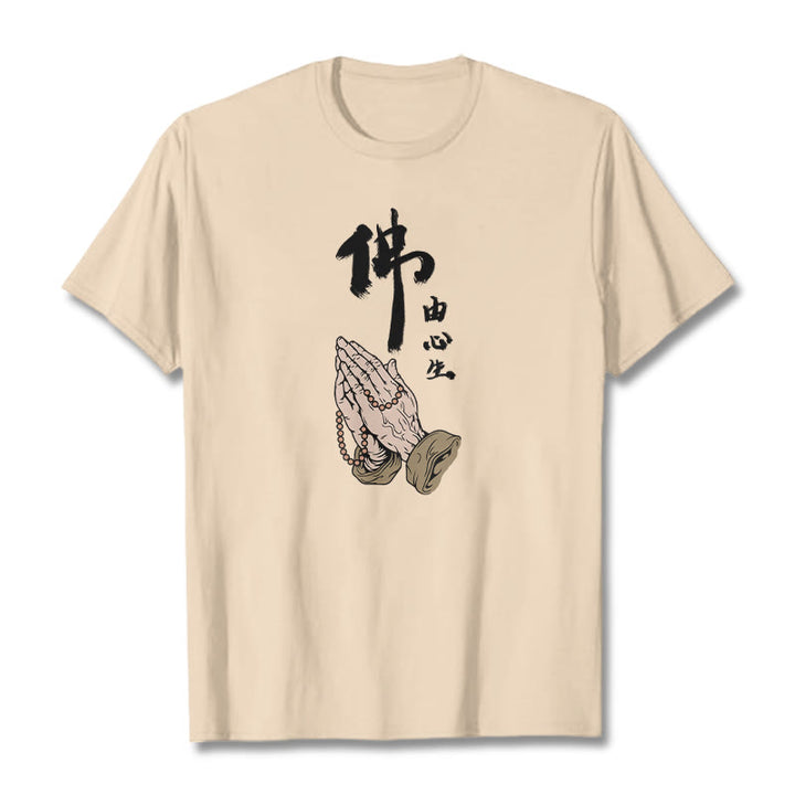 Buddha Stones Praying Tee T-shirt - Bisque - 2XL - image 17