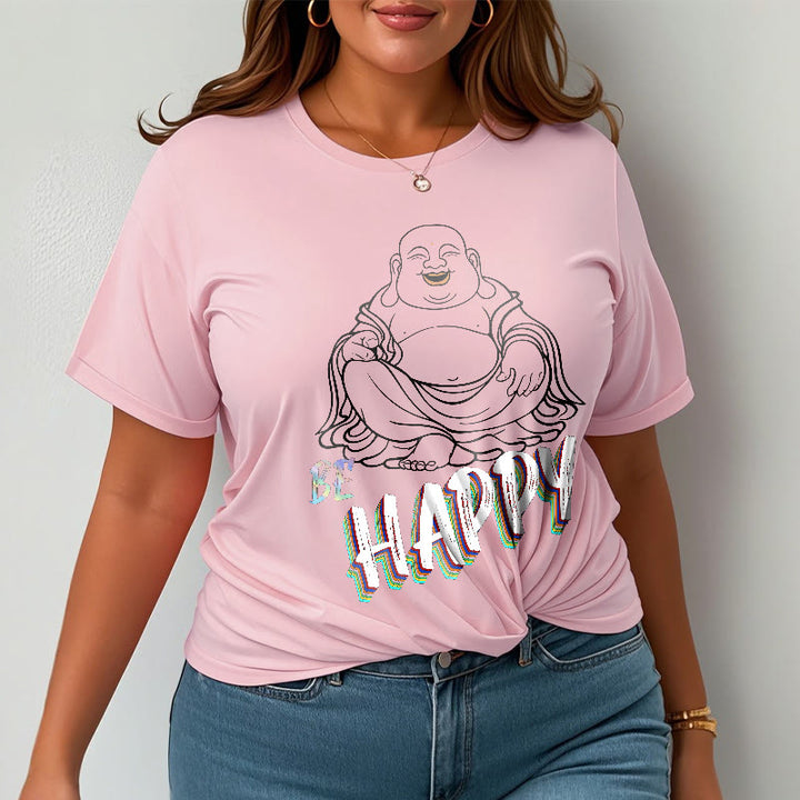 Buddha Stones BE HAPPY Laughing Buddha Tee T-shirt - image 14