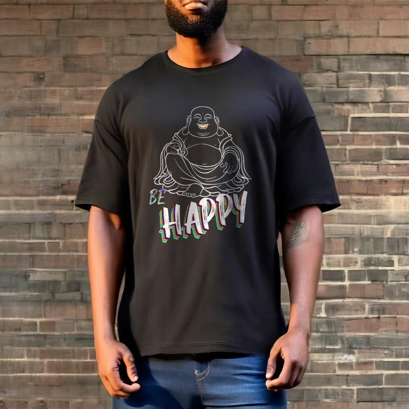 Buddha Stones BE HAPPY Laughing Buddha Tee T-shirt - image 7