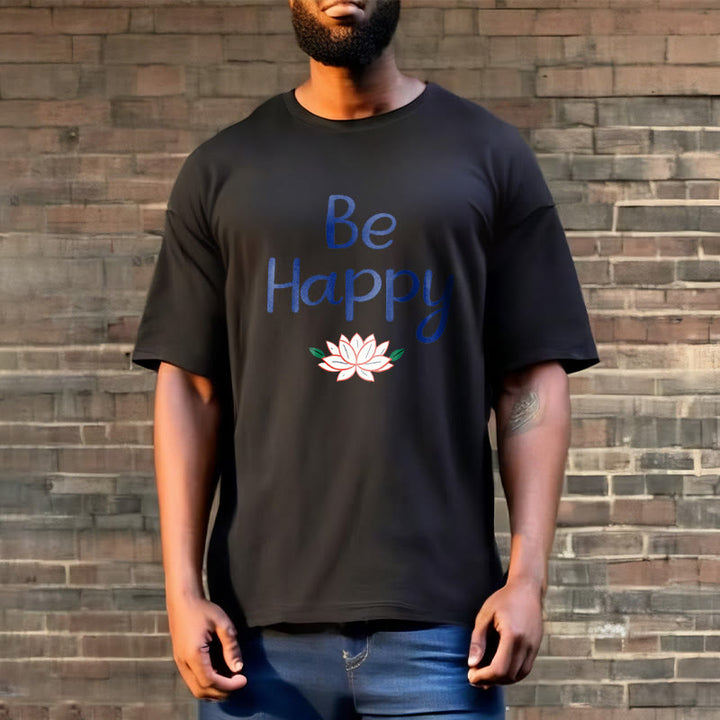 Buddha Stones Be Happy Lotus Tee T-shirt - image 6