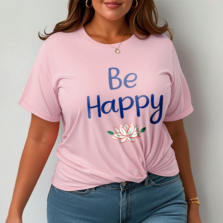 Buddha Stones Be Happy Lotus Tee T-shirt - image 13