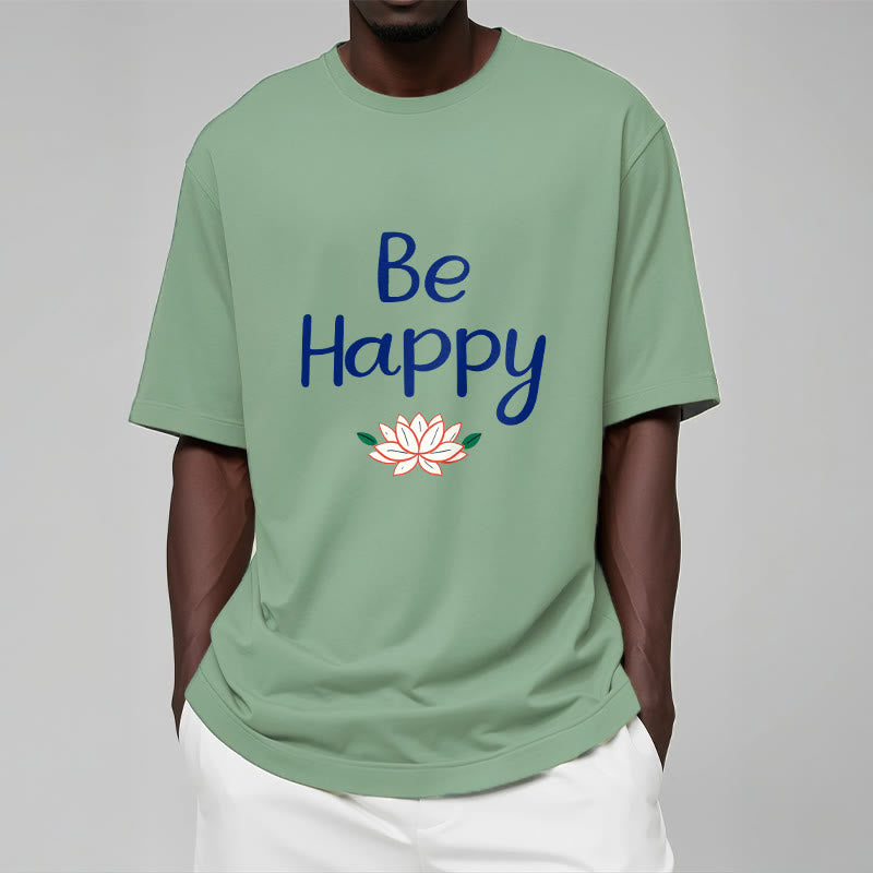 Buddha Stones Be Happy Lotus Tee T-shirt - image 15