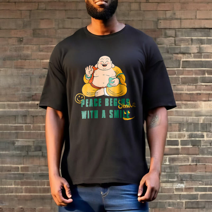 Buddha Stones Peace Begins With A Smile Tee T-shirt - image 10