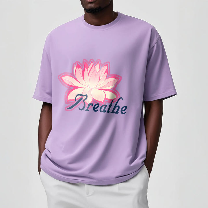 Buddha Stones BREATHE Lotus Flower Tee T-shirt