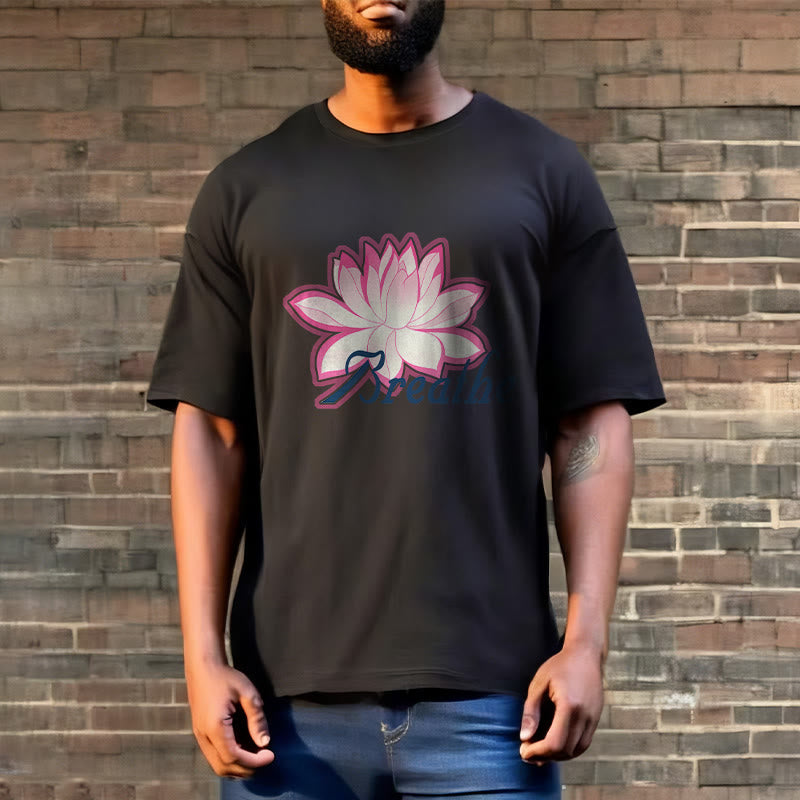 Buddha Stones BREATHE Lotus Flower Tee T-shirt - image 6