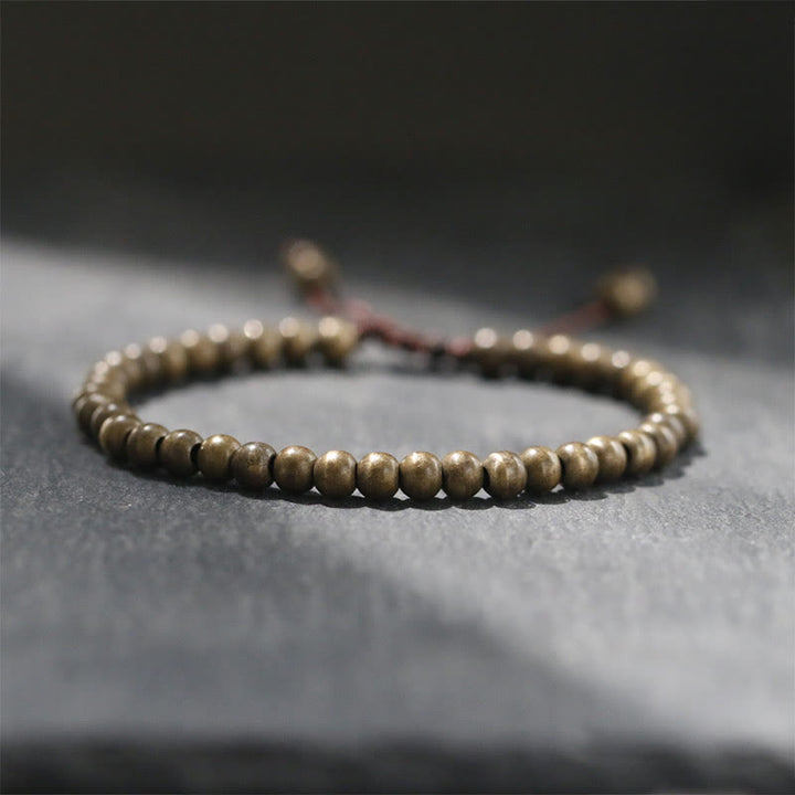 Buddha Stones Copper Brass Beads Balance Wealth Simple Bracelet