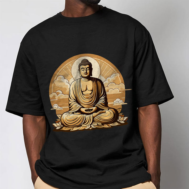 Buddha Stones Sun Auspicious Clouds Buddha Tee T-shirt - image 7