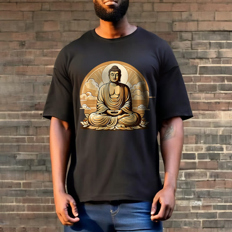 Buddha Stones Sun Auspicious Clouds Buddha Tee T-shirt - image 8