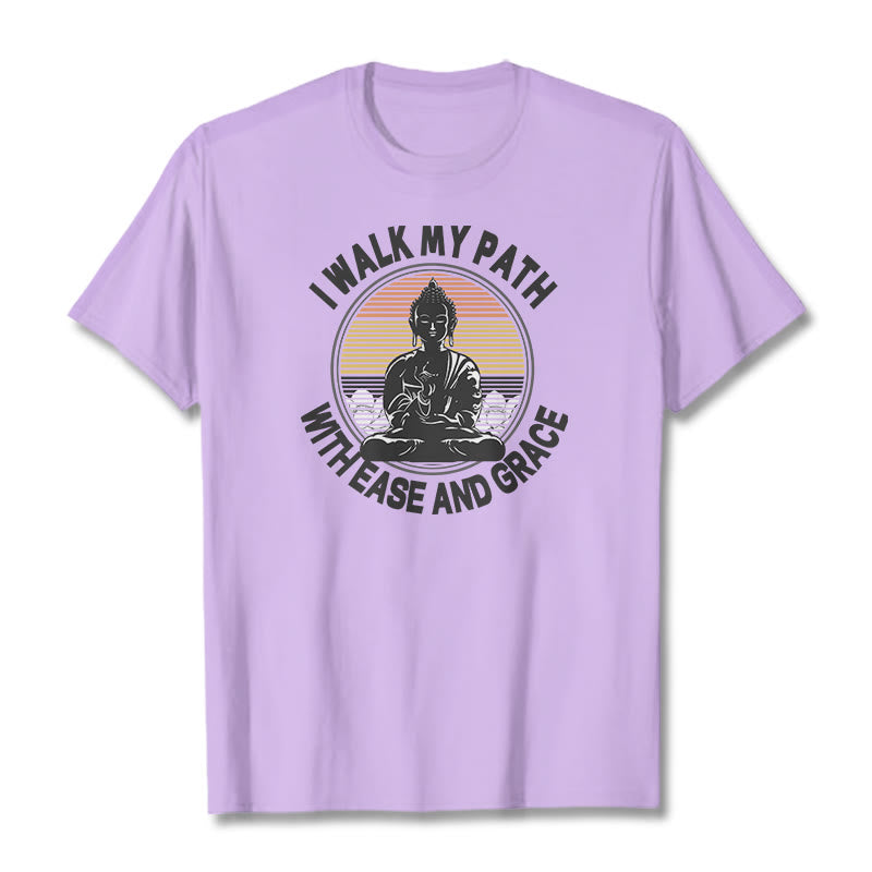 Buddha Stones I Walk My Path With Ease And Grace Tee T-shirt - Plum - 2XL - image 17