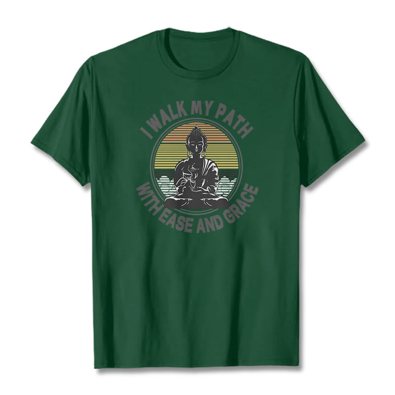 Buddha Stones I Walk My Path With Ease And Grace Tee T-shirt - ForestGreen - 2XL - image 9