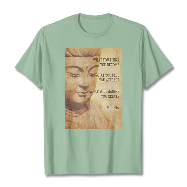 Buddha Stones What You Think You Become Tee T-shirt - PaleGreen - 2XL - image 14