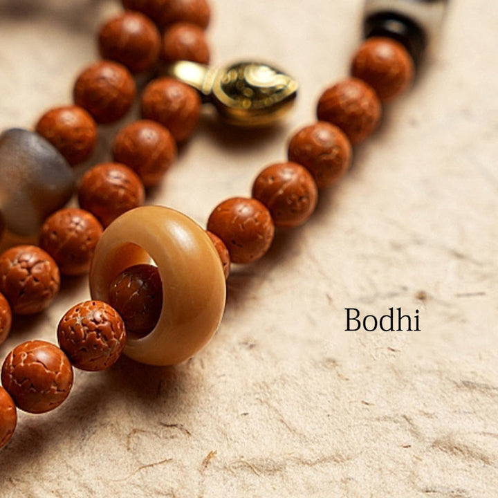 Buddha Stones Tibet Bodhi Seed 108 Mala Beads Wisdom Peace Bracelet Necklace