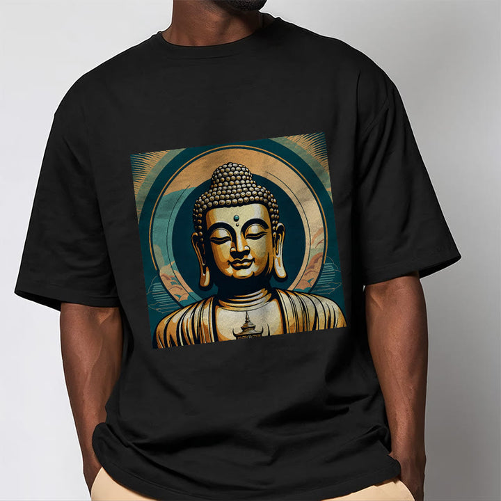 Buddha Stones Aura Golden Buddha Tee T-shirt