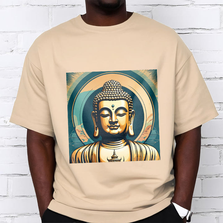 Buddha Stones Aura Golden Buddha Tee T-shirt