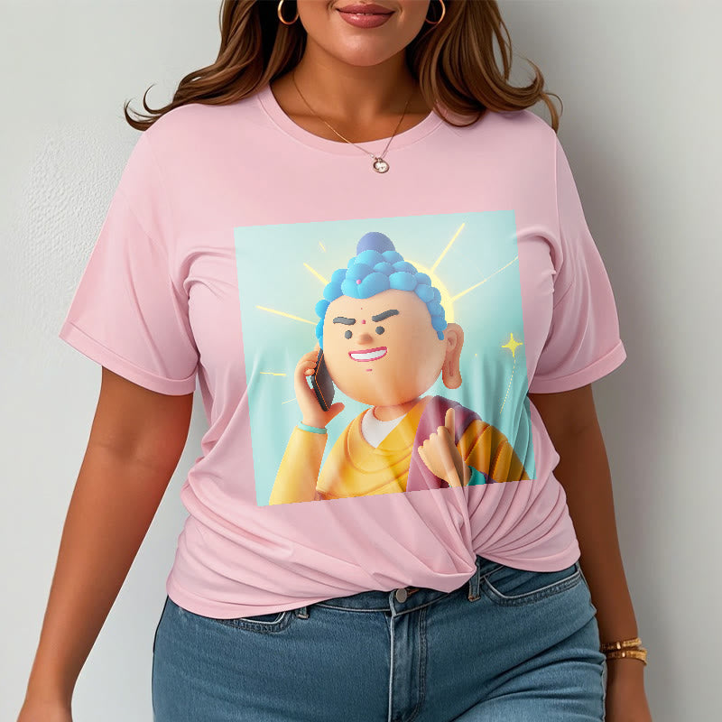 Buddha Stones Funny Cartoon Buddha Tee T-shirt