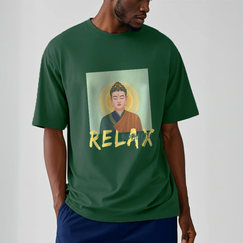 Buddha Stones Buddha Says Relax Buddha Tee T-shirt