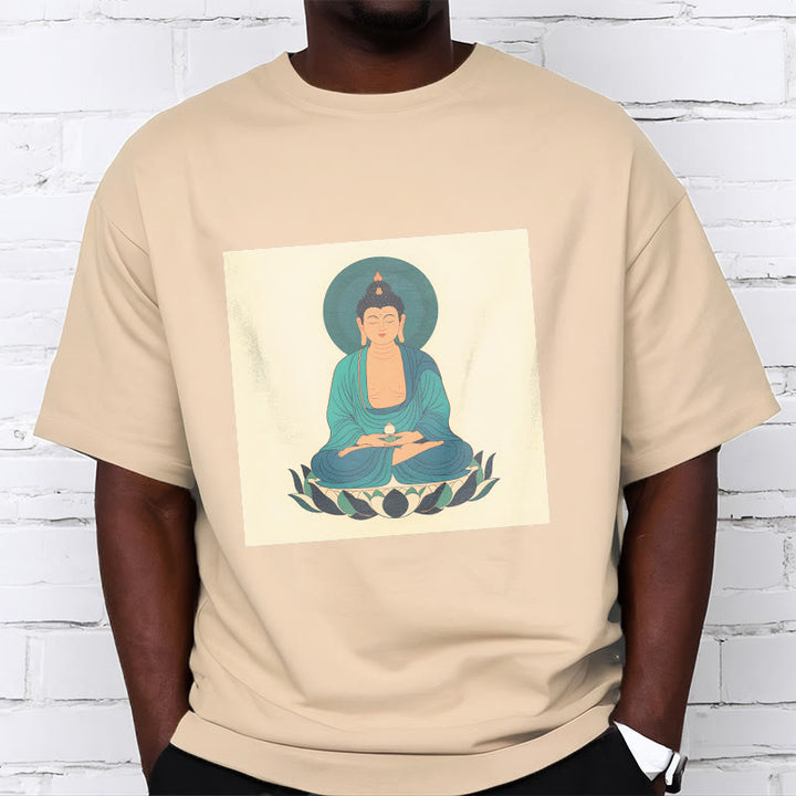 Buddha Stones Lotus Meditation Buddha Tee T-shirt