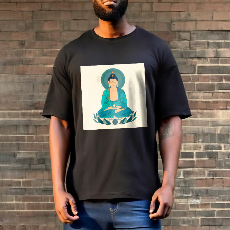 Buddha Stones Lotus Meditation Buddha Tee T-shirt - image 11