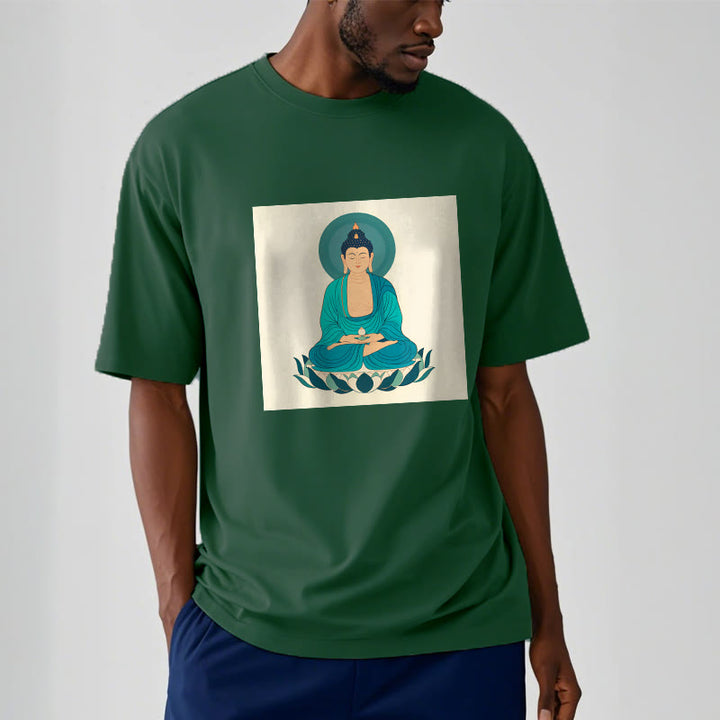 Buddha Stones Lotus Meditation Buddha Tee T-shirt - image 4