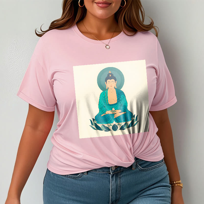 Buddha Stones Lotus Meditation Buddha Tee T-shirt - image 14