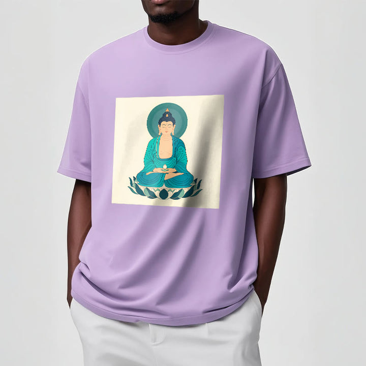 Buddha Stones Lotus Meditation Buddha Tee T-shirt