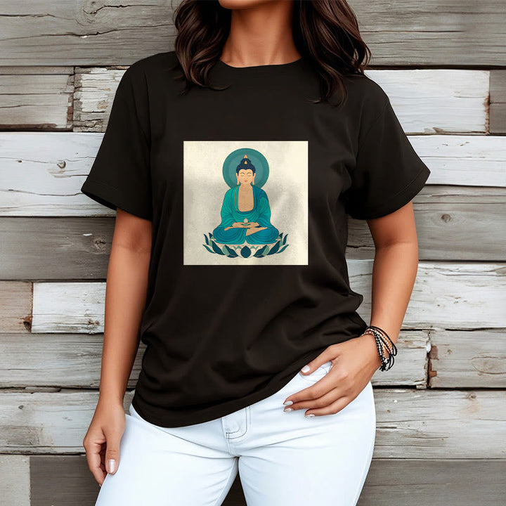 Buddha Stones Lotus Meditation Buddha Tee T-shirt - image 12