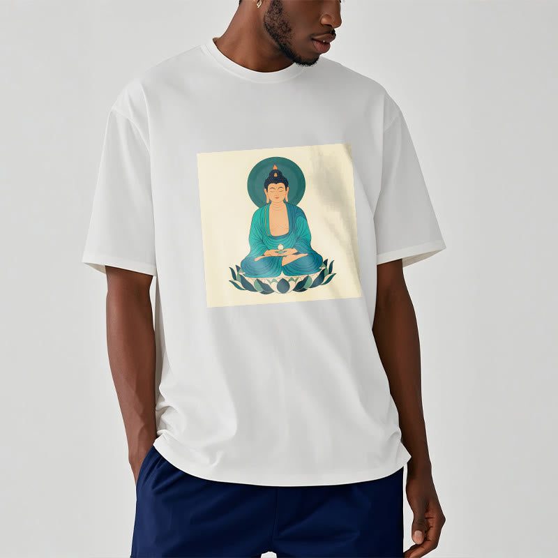 Buddha Stones Lotus Meditation Buddha Tee T-shirt