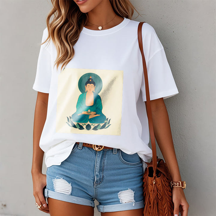 Buddha Stones Lotus Meditation Buddha Tee T-shirt - image 6