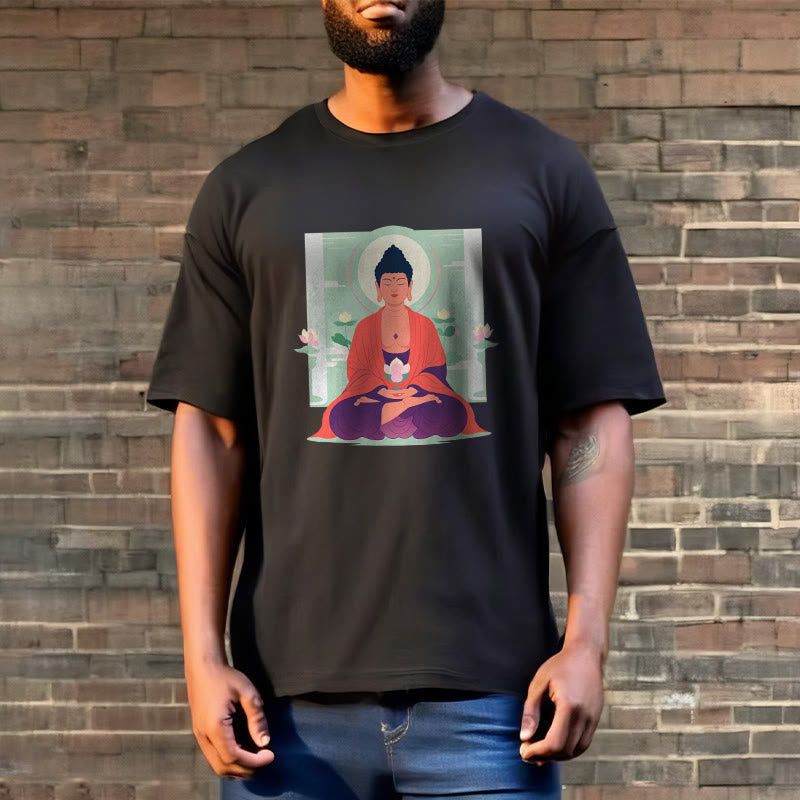 Buddha Stones Lotus Meditation Buddha Tee T-shirt - image 9
