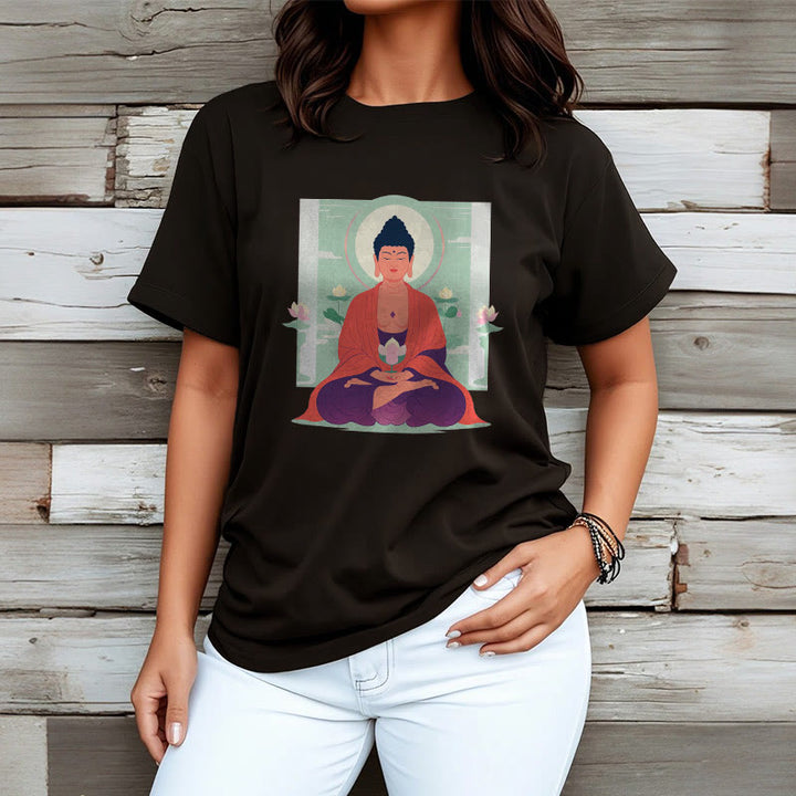 Buddha Stones Lotus Meditation Buddha Tee T-shirt - image 10