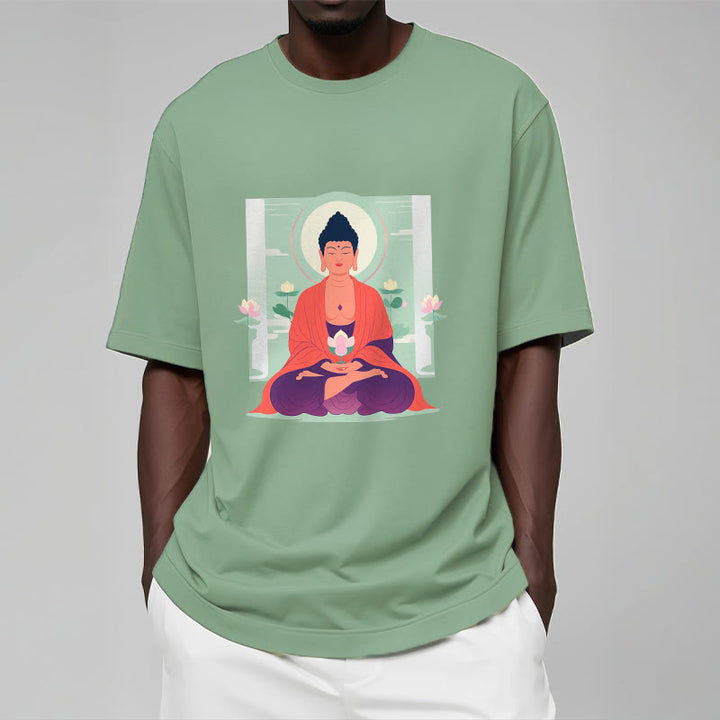 Buddha Stones Lotus Meditation Buddha Tee T-shirt - image 16