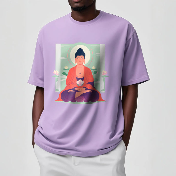 Buddha Stones Lotus Meditation Buddha Tee T-shirt - image 14