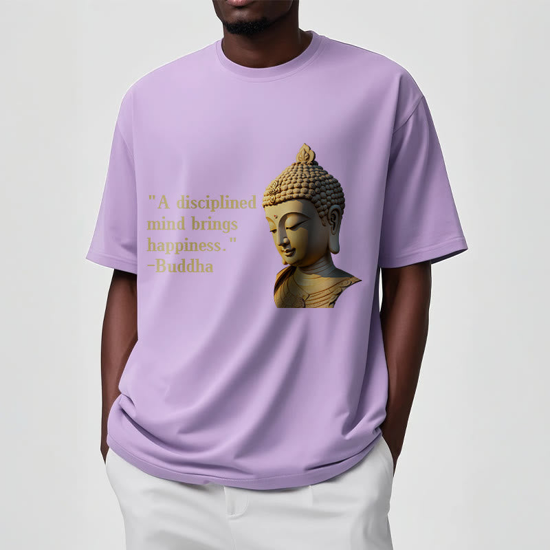 Buddha Stones A Disciplined Mind Brings Happiness Buddha Tee T-shirt - image 14