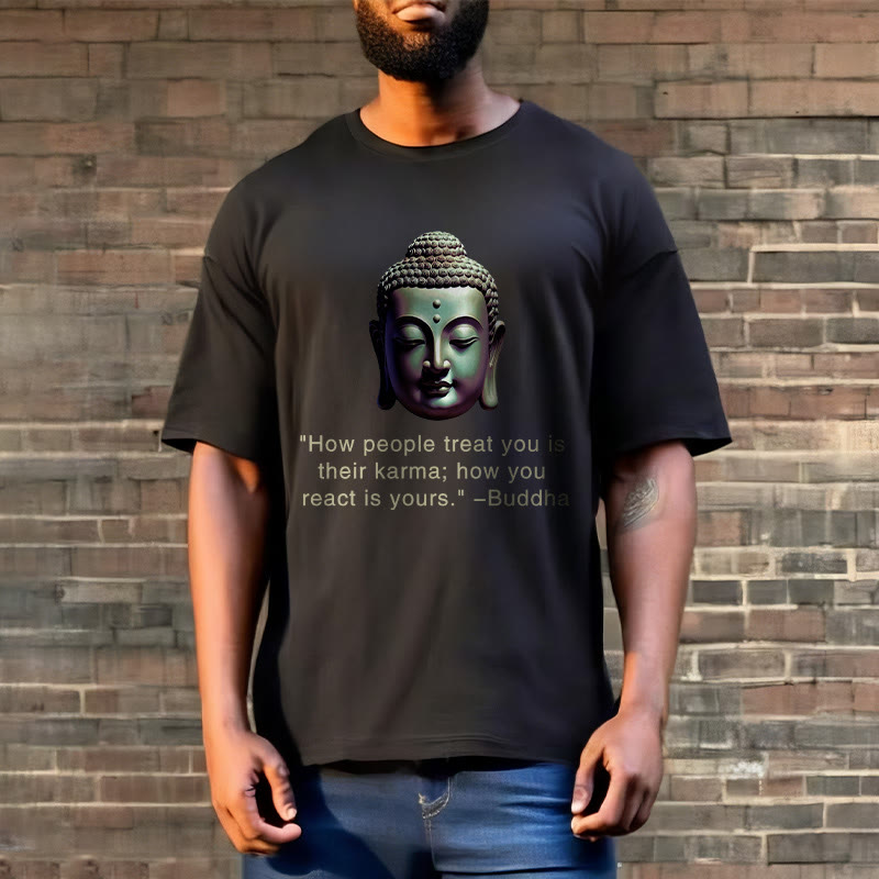 Buddha Stones How People Treat You Is Their Karma Buddha Tee T-shirt - image 3