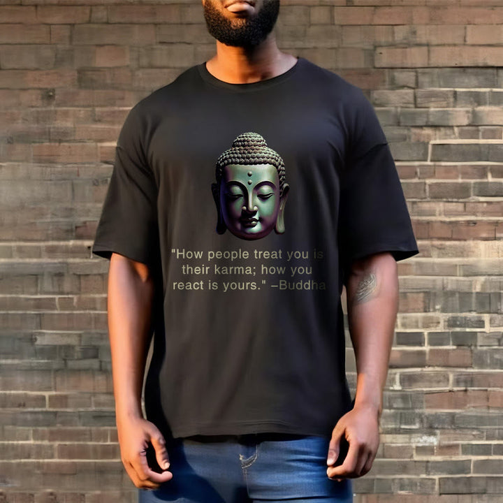 Buddha Stones How People Treat You Is Their Karma Buddha Tee T-shirt - image 3