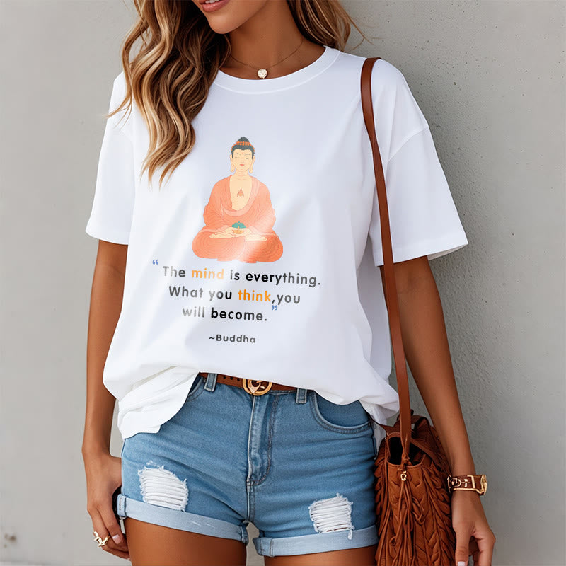 Buddha Stones The Mind Is Everything Meditation Buddha Tee T-shirt - image 3