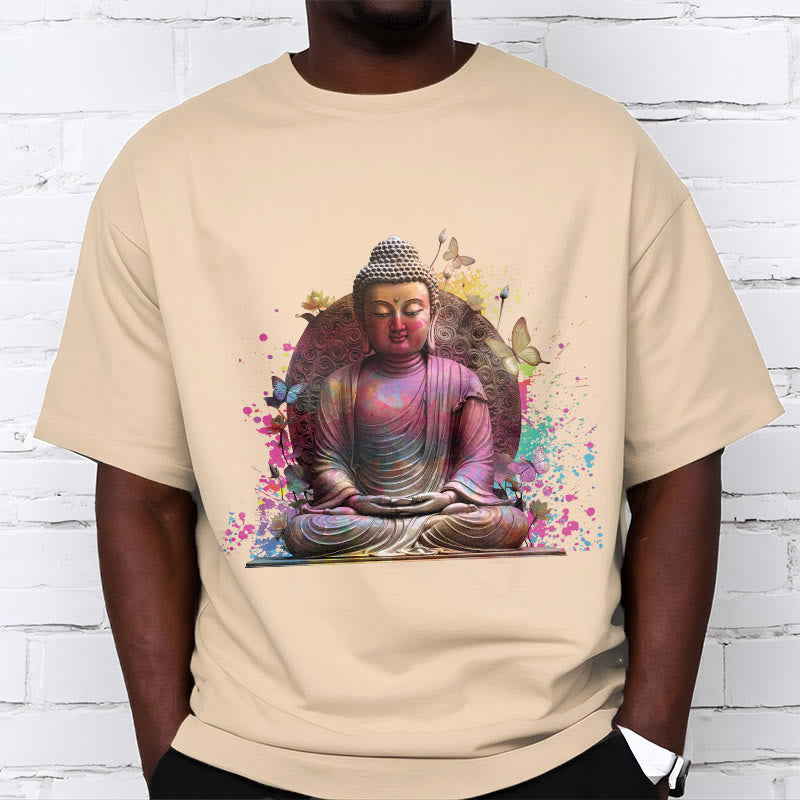 Buddha Stones Butterfly Meditation Buddha Tee T-shirt - image 2