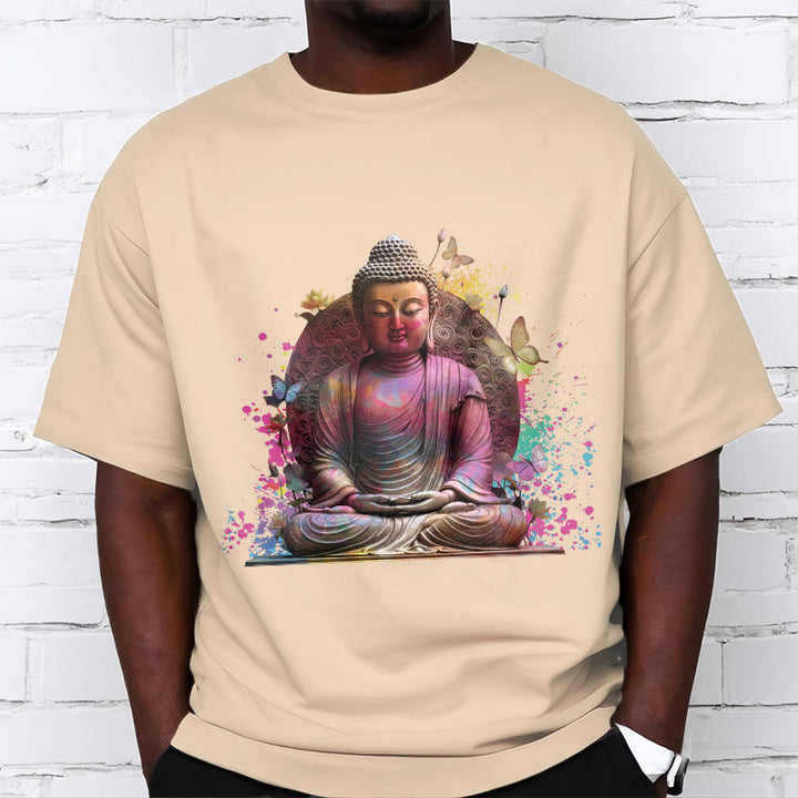 Buddha Stones Butterfly Meditation Buddha Tee T-shirt - image 2