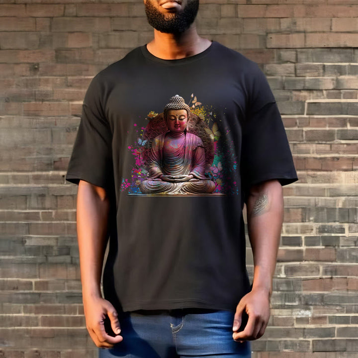 Buddha Stones Butterfly Meditation Buddha Tee T-shirt - image 8