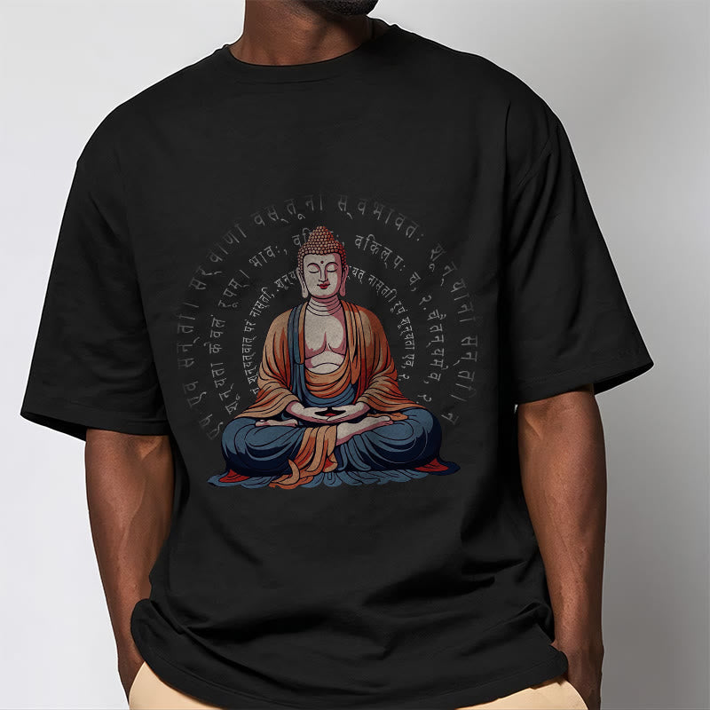 Buddha Stones Sanskrit Heart Sutra Form Is No Other Than Emptiness Tee T-shirt - image 6