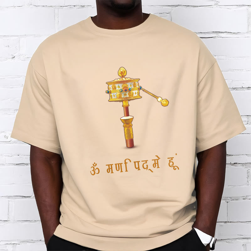 Buddha Stones Sanskrit OM NAMAH SHIVAYA Prayer Wheel Tee T-shirt - image 10